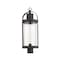 Z-Lite Roundhouse 1 Light Outdoor Post Mount Fixture, Black And Clear Seedy 569PHB-BK - alternate 5